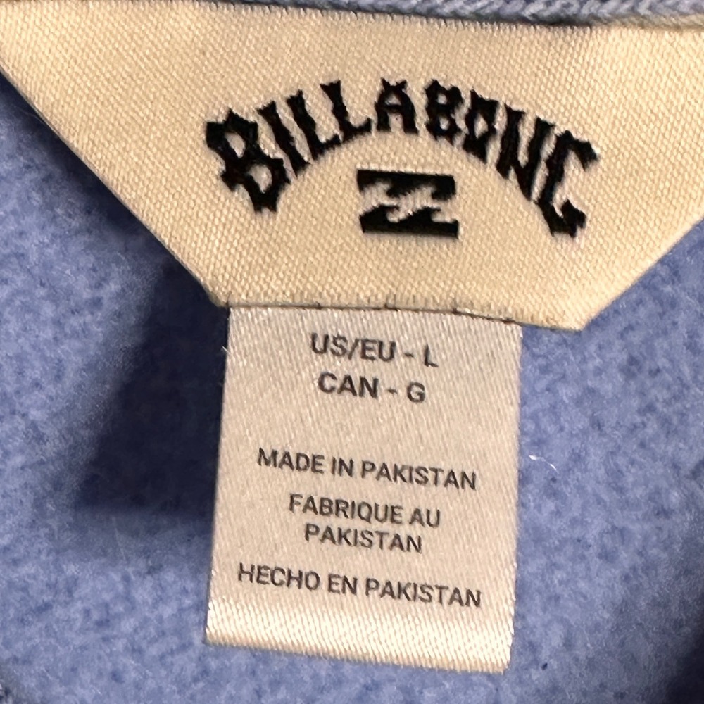 BILLABONG Large Blue Desert Cactus Graphic Fleece Crewneck Sweatshirt - Picture 4 of 6